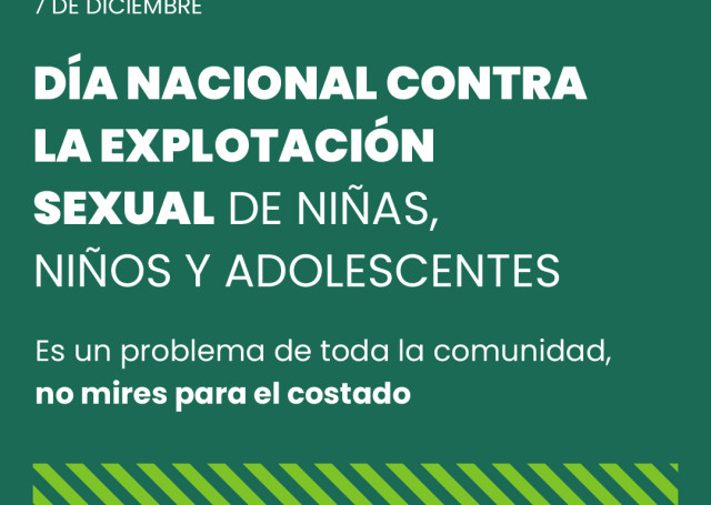 Día Nacional contra la explotación Sexual Comercial y No Comercial de Niñas, Niñas y Adolescentes
