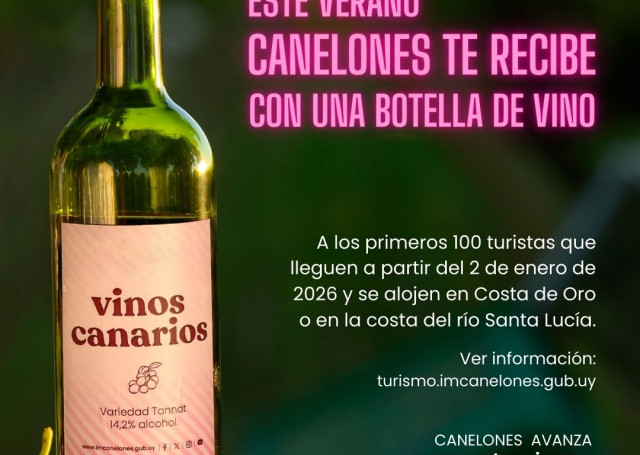 Canelones te recibe con un vino