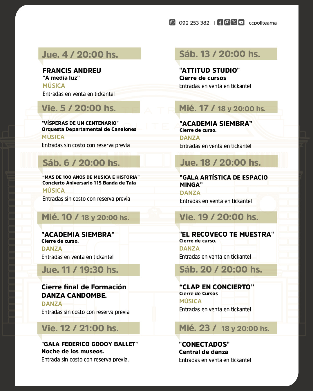 Diciembre en el Politeama