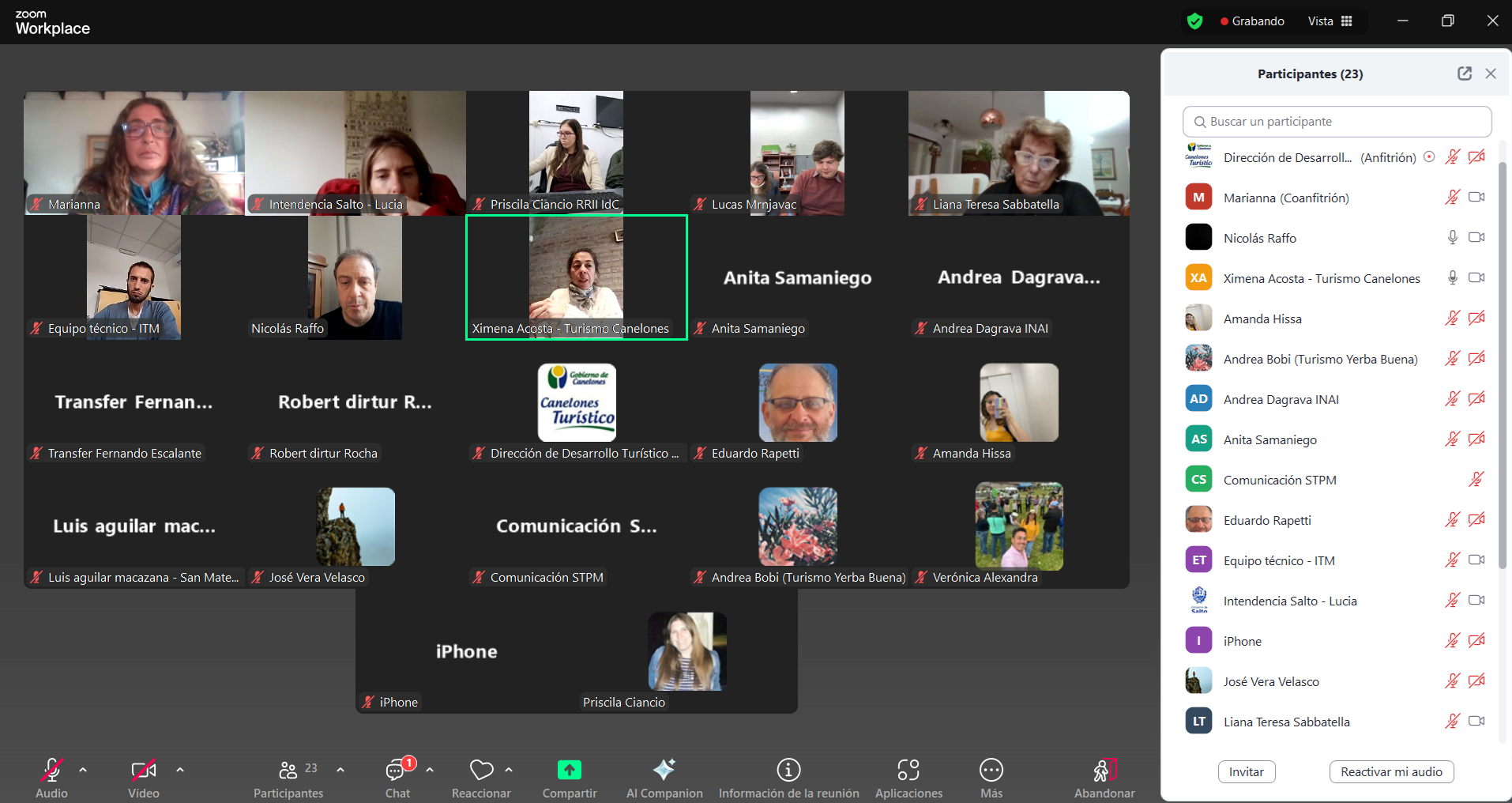 Turismo Canelones coordinó reunión mensual de Mercociudades