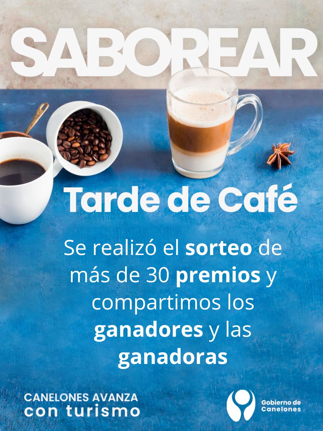 Ganadores y ganadoras del sorteo de la Tarde de Café