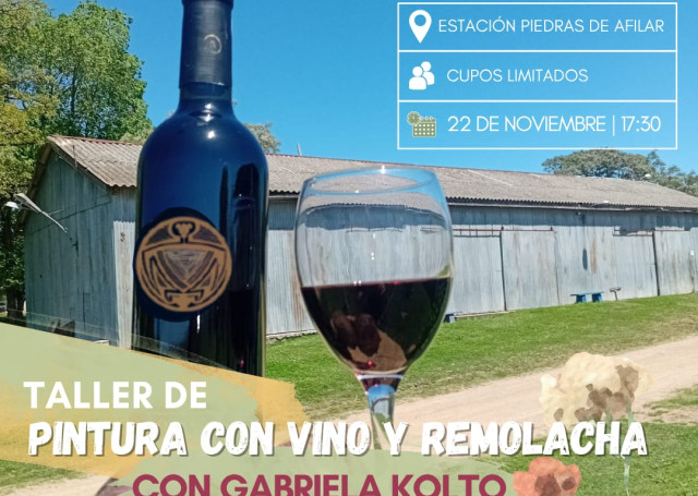 Taller de pintura con vino y remolacha